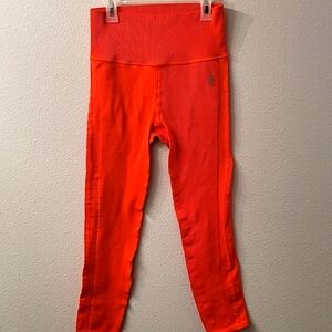 NWOT Free People Movement leggings red orange Size Small